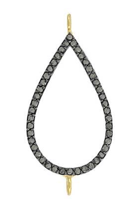 rhodium sterling silver 39pts 29x18mm diamond pear connector