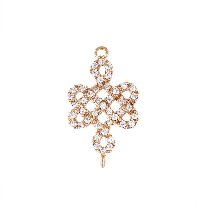 19x11mm cubic zirconia fancy connector