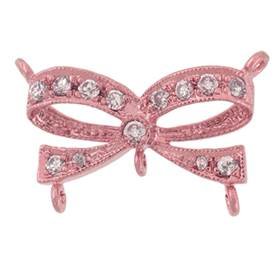 19x11mm cubic zirconia fancy bow connector