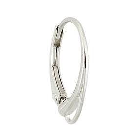 sterling silver closed ring leverback earring