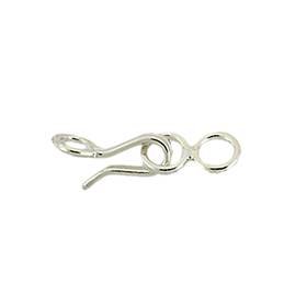sterling silver 6x13mm hook and eye clasp