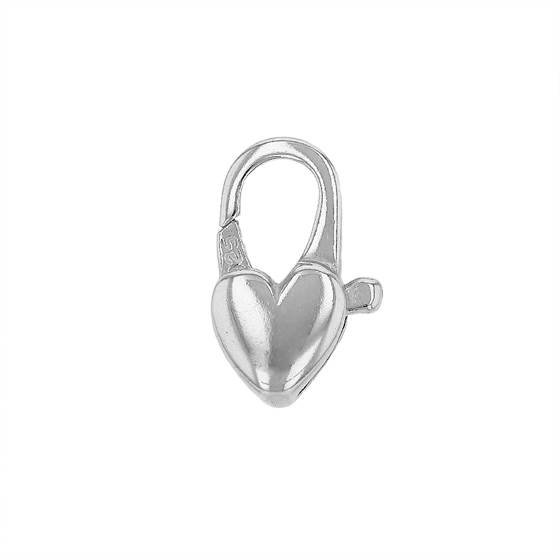 sterling silver 11x6mm heart trigger clasp
