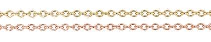 14K Gold Chain 1.5mm Width Oval Cable Chain