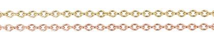 14K Gold Chain 1.5mm Width Oval Cable Chain