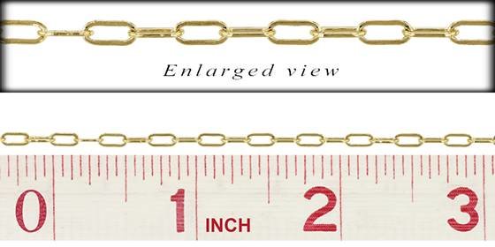 gf 3.1mm chain width flat elongated cable chain
