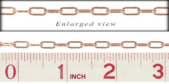 r-gf 2.5mm chain width flat elongated cable chain