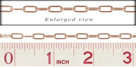 r-gf 3.1mm chain width flat elongated cable chain