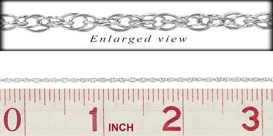 ss 1.4mm chain width rope chain