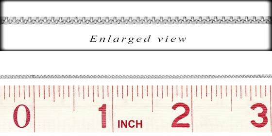 ss 1.0mm chain width box chain