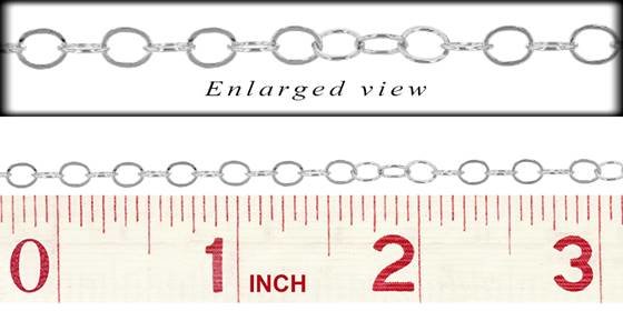 14kw 4mm chain width flat oval cable chain