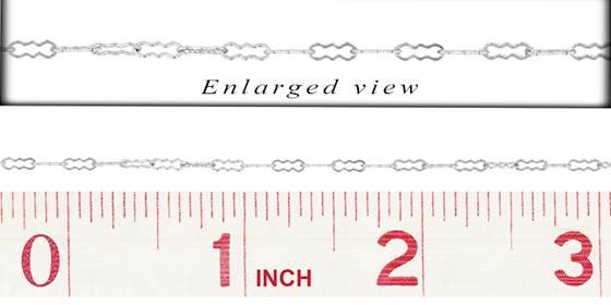 ss 1.9mm chain width krinkle chain