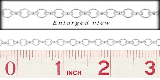 ss 4.0mm chain width belcher rolo chain