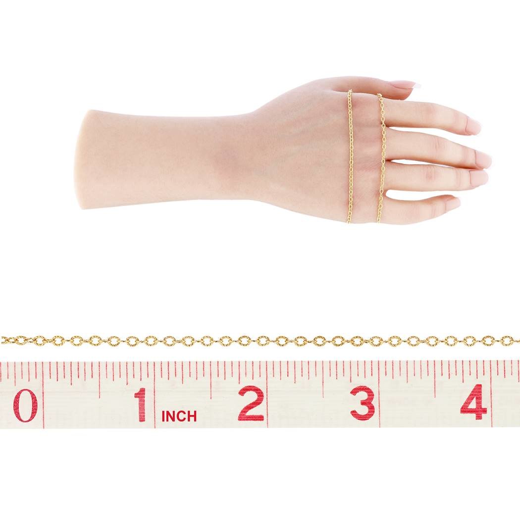 gf 2.6mm chain width knurled link chain