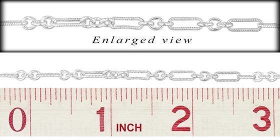 ss 4.1mm chain width fancy long and short chain