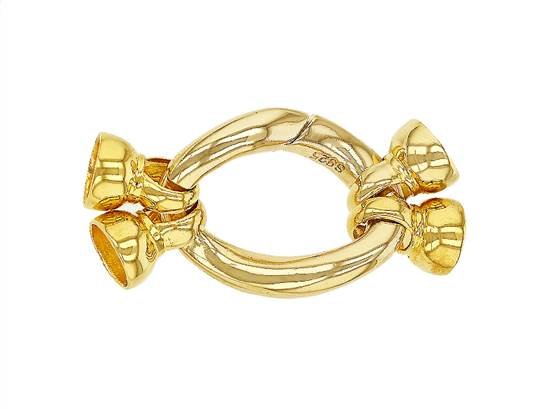 vermeil 21x17mm twisted oval trigger clasp