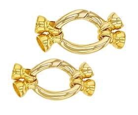 Gold Vermeil Twisted Oval Trigger Clasp