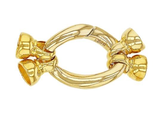 vermeil 24x18mm twisted oval trigger clasp