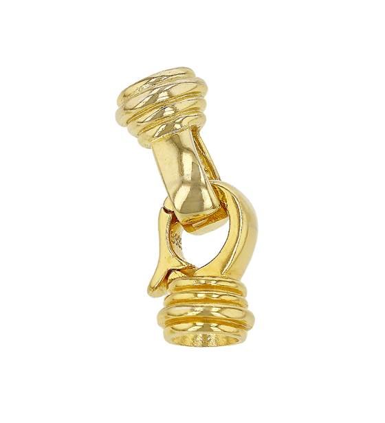 vermeil 21mm corrugated end hook clasp