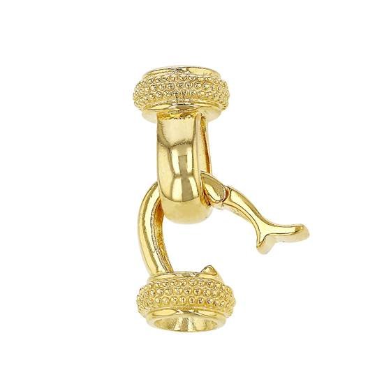 vermeil 21mm beaded end hook clasp