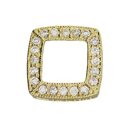 12mm cubic zirconia square connector
