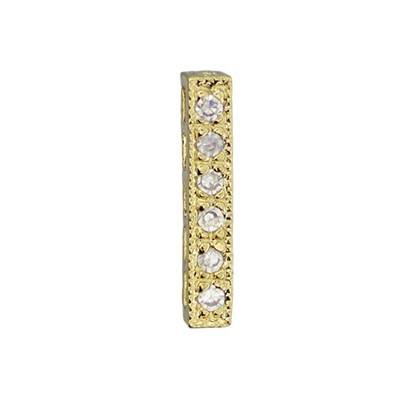 vermeil 12x2mm cubic zirconia five row divider