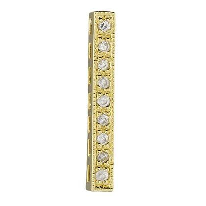 vermeil 17x2mm cubic zirconia seven row divider