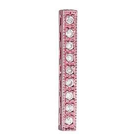 rose gold vermeil 17x2mm cubic zirconia seven row divider