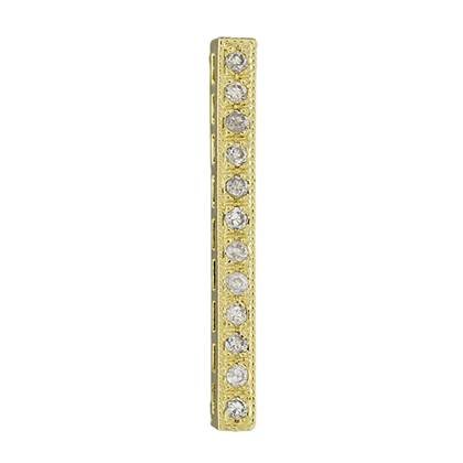 vermeil 20x2mm cubic zirconia nine row divider