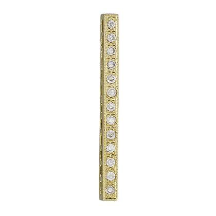 vermeil 25x2mm cubic zirconia eleven row divider