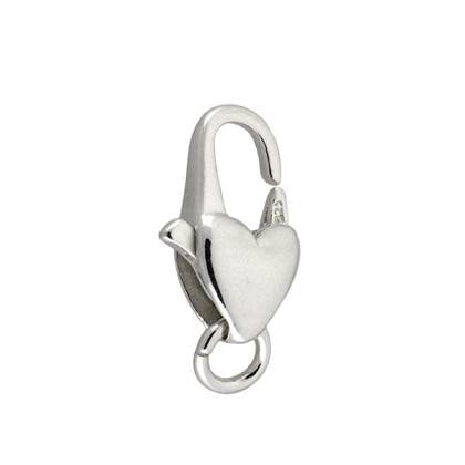 sterling silver 12x6mm heart trigger clasp