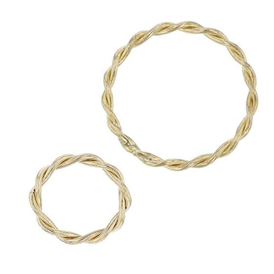 14kK Twisted Wire Soldered Jump Ring 36128