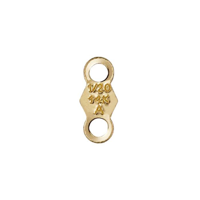 gold filled 7.5x3.5mm closed ring chain tag