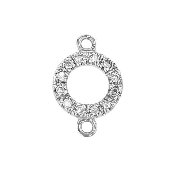 14kw 7mm 12dia.05ct diamond round connector