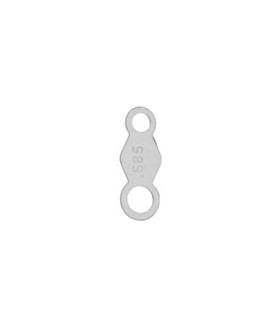 sterling silver heavy closed chain tag with 585 quality stamp