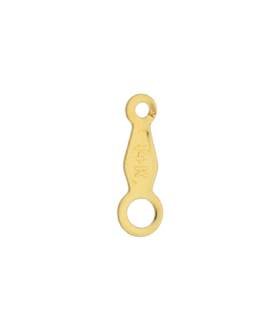 14K Stamped Open and Close Chain Tag