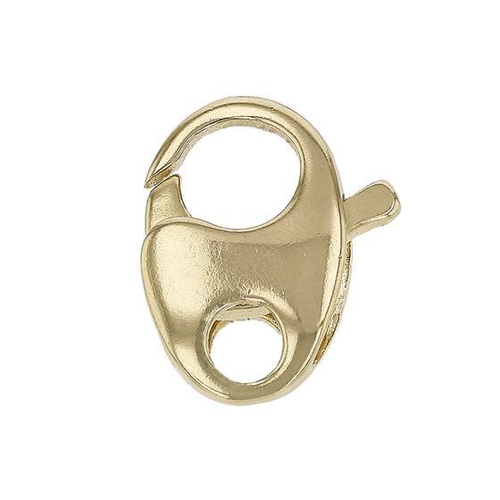 gold vermeil 14x9mm bracelet trigger oval clasp