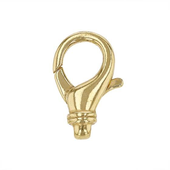 gold vermeil 26x14mm fancy trigger oval clasp