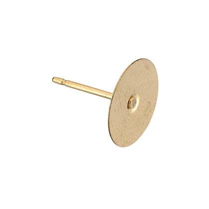 gold filled 10mm flat back stud earring