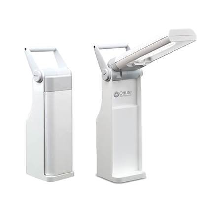 white cordless and portable lamp plus it is natural daylight illumination. recha