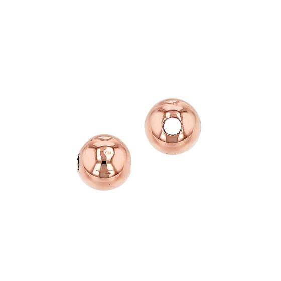 14kr 2.5mm rose gold ball bead 1.0mm hole