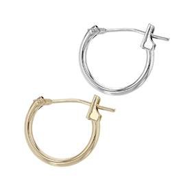 14K 1.3mm Snap Hoop Earring