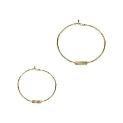 14K Sleeper Hoop Earring