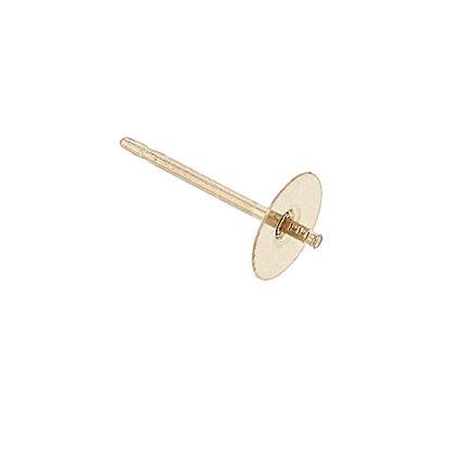 gold filled 6mm flat back stud earring