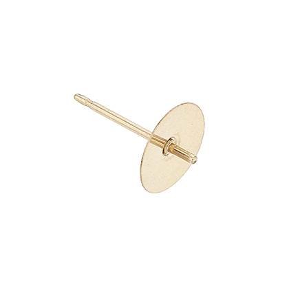 gold filled 8mm flat back stud earring