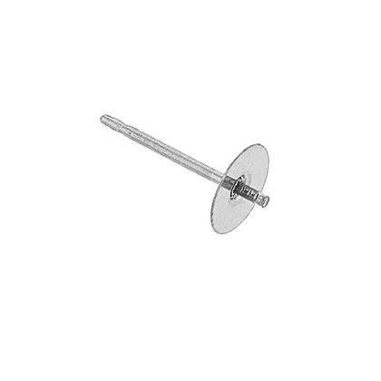 sterling silver 6mm flat pad post with peg