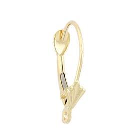 14ky tulip leverback earring