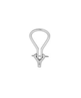 sterling silver 17.50mm small omega clip