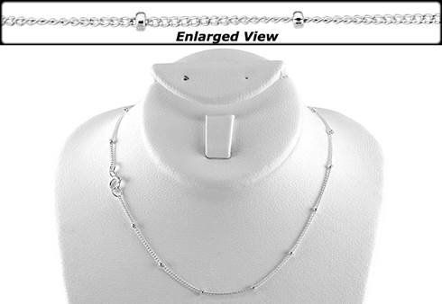 Sterling Silver Ready to Wear Ball Satellite Chain 1.8mm Width