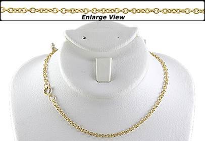 Gold Filled Ready to Wear 2.1mm Round Cable Chain