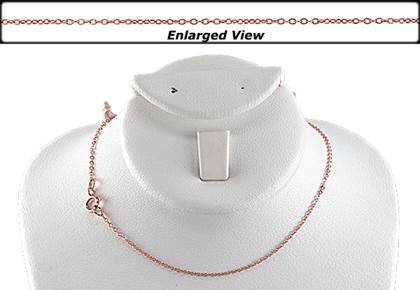 Rose Gold Ready to Wear 1.2mm Flat Round Cable Chain With Springring Clasp